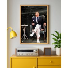 Fuart.Co Atatürk Koltukta Portre Dijital Baskı Poster V2 (Çerçevesiz) ATFU