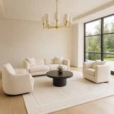 Agkhome Agkhome Ivory 7277 %100 Yün Parça Halı 180X120 cm