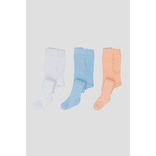 Defne Baby 3 Adet Pamuklu Kız Çocuk ve Bebek Külotlu Çorap