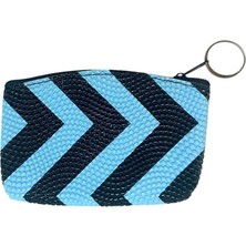 Casaba Hediyelik Desenli Bozuk Para Cüzdanı Anahtarlık Mavi