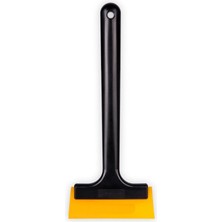 Oto Aksesuarcım Uzun Saplı Silikon Çekçek Ragle Cam Filmi Çekme Uygulama Aparatı 80A 13X33CM Siyah Sarı