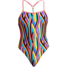Funkita Tw Curl Curl Kadın Sırtı Örgülü Arkası Açık Mayo