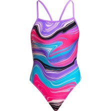 Funkita Sst Sweetest Swirl Kadın Açık Sırt Yüzme Mayosu