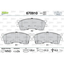 Valeo 670910 On Fren Balatasi 0K2N13328Z 0K2N13328ZA 0K9B63328Z
