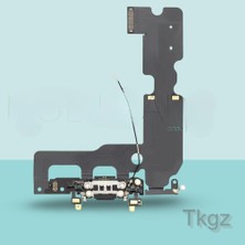 Tkgz Apple İphone 7 PLUS Full Şarj Soketi Filmi FLEX  (SİYAH)