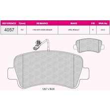 Fren Balata Arka Fıslı Renault Master Iıı (Fv) 2.3 Dcı 2010- / Master Iıı (Fv) 2.5 Dcı 2010- / Opel Movano B 2.3 Dcı 2010- 95521679