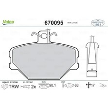 Valeo 670095 On Fren Balatasi 063576 5888781 5892330