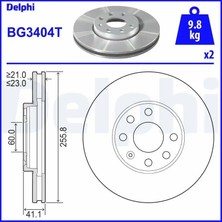 Delphi BG3404T Fren Diski On 569059 90497879 9117677 (2 Adet Fiyatıdır)