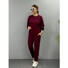 Arben Boutique Kadın Uzun Kollu Bisiklet Yaka Viskon Iki Iplik Bluz ve Pantolon Ikili Takım