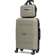 Reymond Luggage Lucas Polipropilen Kırılmaz Valiz Seti, Orta Boy&makyaj