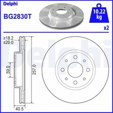 Delphi BG2830T Fren Diski On 0060806137 0060811266 46416712 (2 Adet Fiyatıdır)