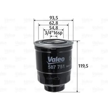 Valeo 587751 Yakit Filtresi 2339026140 2339026160