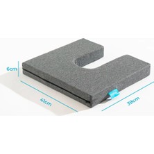 Visco Tekerlekli Sandalye Minderi Visko Arkası Açık Minder 41X39X6 cm