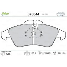 Valeo 670044 On Fren Balatasi 0084204220 2D0698151 2D0698151C