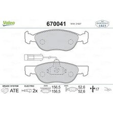Valeo 670041 On Fren Balatasi 0009947776 0009951067 7087050