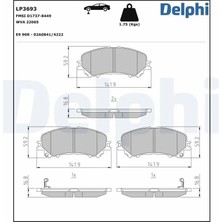 Delphi LP3693 On Fren Balatasi 410601596R D10604CA0A