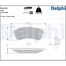 Delphi LP1727 On Fren Balatasi 1610489680 1611140680 1611293980