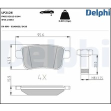 Delphi LP2126 Arka Fren Balatasi 4406000Q3B 4406000Q3E 440604876R