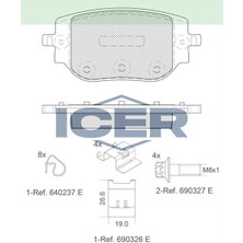Fren Balata Arka Ikazlı Peugot Expert 2020- / Cıtroen Jumpy 2020- / Opel Zafıra D 2020- / Toyota Proace 2020- 1673597480