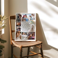 Çocuk Kalbi Atölyesi Sevgiliye Özel Fotoğraflı Kolaj Tablo, Sevgiliye Hediye, Sevgiliye Özel Tasarım Tablo