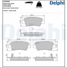 Delphi LP2295 Arka Fren Balatasi 48413350B0 48413370B0 48413370D0