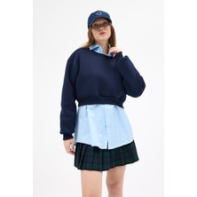 Rays Laci Kadın Crop Bisiklet Yaka Sweatshirt 9210M