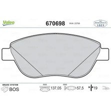 Valeo 670698 On Fren Balatasi 71770080 71770965 77362743