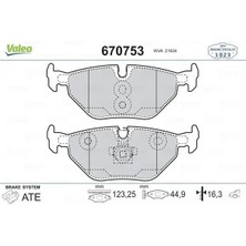 Valeo 670753 Arka Fren Balatasi 34211164499 34212157574 34212157575