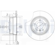 Delphi BG3629 Arka Fren Diski 34211164911 34216765458 34216794299 (2 Adet Fiyatıdır)
