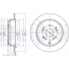 Delphi BG4064C Arka Fren Diski 42510S9AE50 42510SCAE50 42510SWWG01 (2 Adet Fiyatıdır)