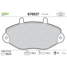 Valeo 670037 On Fren Balatasi 1074972 1134159 1301592