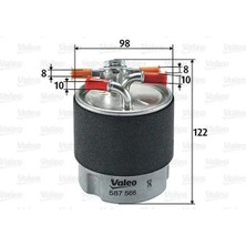 Valeo 587566 Yakit Filtresi 16400JD50A 16400JD50D 16400JD52A