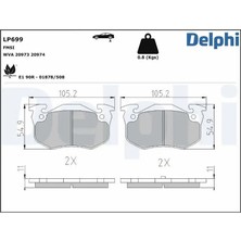 Delphi LP699 Arka Fren Balatasi 1617247880 1617247980 172201