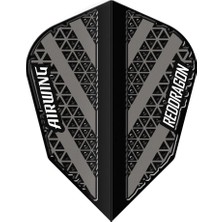 Red Dragon Airwing Moulded Black&grey V-Standart Dart Flight