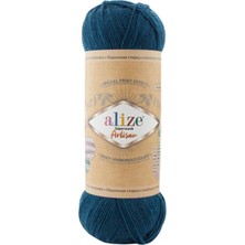 Atölye Made Alize Superwash Artisan %75 Yünlü El Örgü Ipi Tek Yumak Renk Kodu : 666 Mürekkep Mavisi