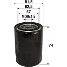 Valeo 586017 Yag Filtresi 00014145 00650306 00650393