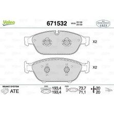 Valeo 671532 On Fren Balatasi 4G0698151AG 4G0698151AJ 4G0698151G