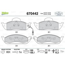 Valeo 670442 On Fren Balatasi A1634200020 A1634200320 A1634201220