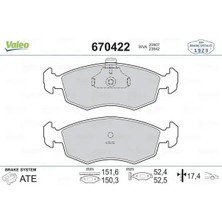 Valeo 670422 On Fren Balatasi 71738152 71770964 77362205