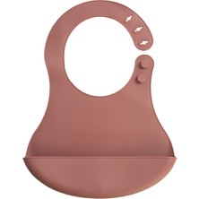 Babyjem Mini Silikon Mama Önlüğü Mocha