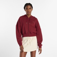 New Balance French Terry  Kadın Bordo Sweatshirt.mhb