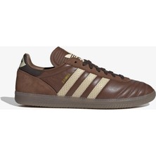 adidas Kadın Kahverengi Sneaker SAMBA JP JR0962 Deri Üst Kısım Kauçuk Taban ile Konforlu