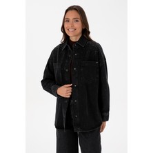 U.S. Polo Assn. Kadın Siyah Jean Gömlek 50309856-DN0027