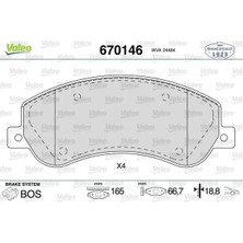 Valeo 670146 On Fren Balatasi 2H0698151 2H0698151A 2H6698151A