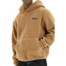 Genius Store Genıus Store Erkek Kapüşonlu Polar Sherpa Kuzu Kumaş Içi Şardonlu Kapüşonlu sweatshırt Sherpa-Kap