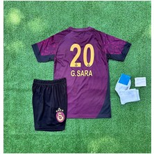 Legent Lady 'gâlatâsarây 2025/26 Yeni 5 Yıldızlı Gabriel S'ara Deplasman Çocuk Forması 4'lü Set