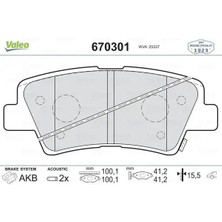 Valeo 670301 Arka Fren Balatasi 48413350D0 48413351B0 48413351D0