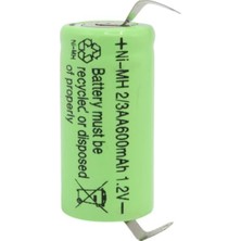 PM-17934 1.2 Volt 600MAH Nı-Mh 2/3AA Şarj Edilebilir Puntalı 14280 Lityum Pil