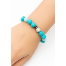 Zenaura Agalmatolit Turkuvaz Doğaltaş Bileklik