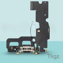 Tkgz Apple İphone 7 Full Şarj Soketi Filmi FLEX  (SİYAH)